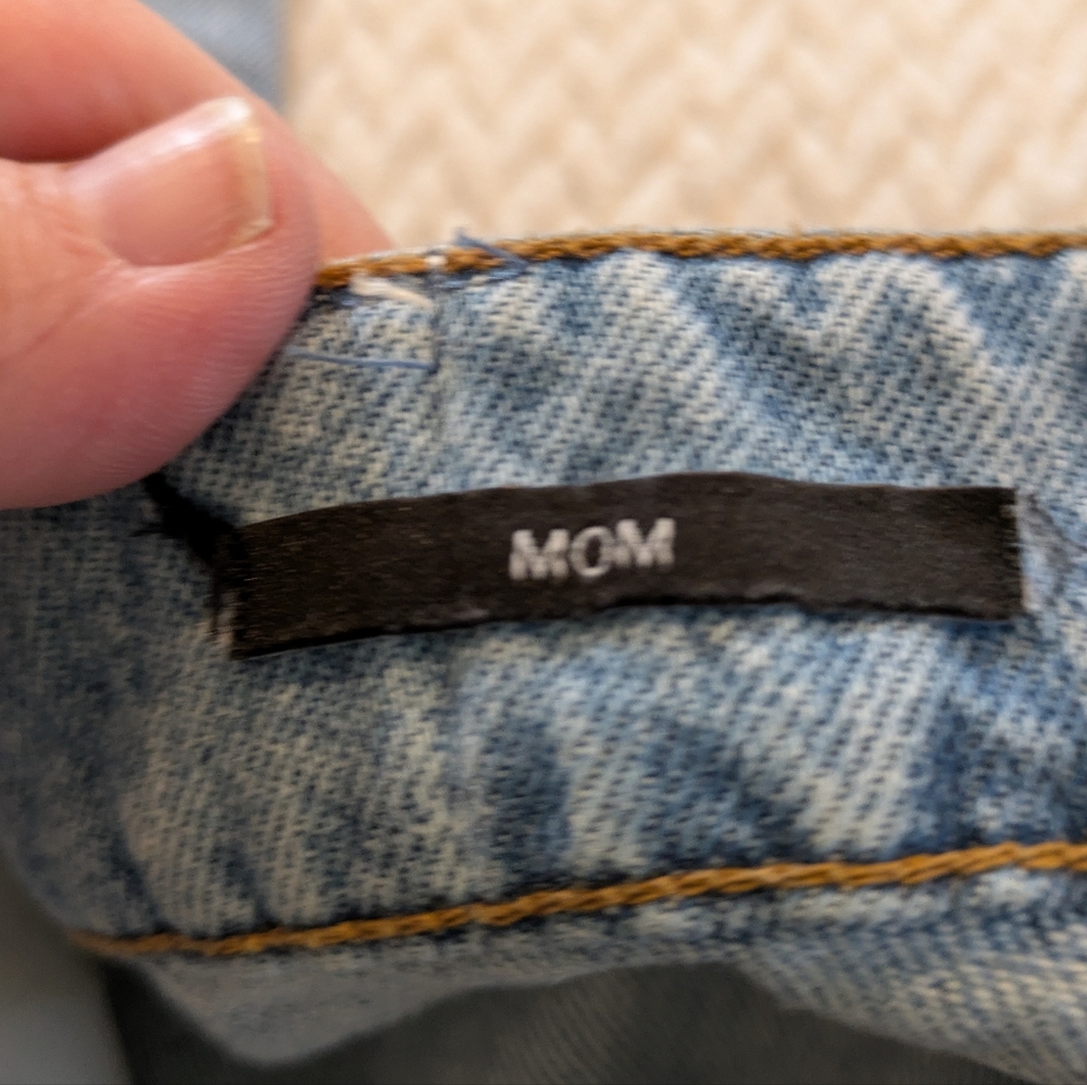Bershka Light Blue Distressed Boyfriend Jeans: the booty jean w/ Pretty Pearls - Picture 6 of 15